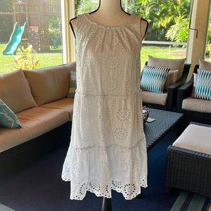 Loft Lined Shift Dress with Tie Back